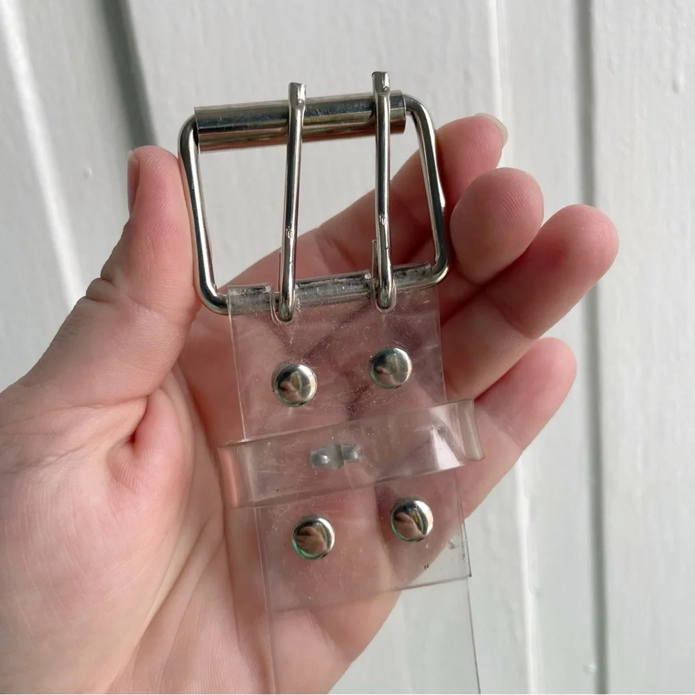 Trendy Clear Vinyl Double Hole Belt